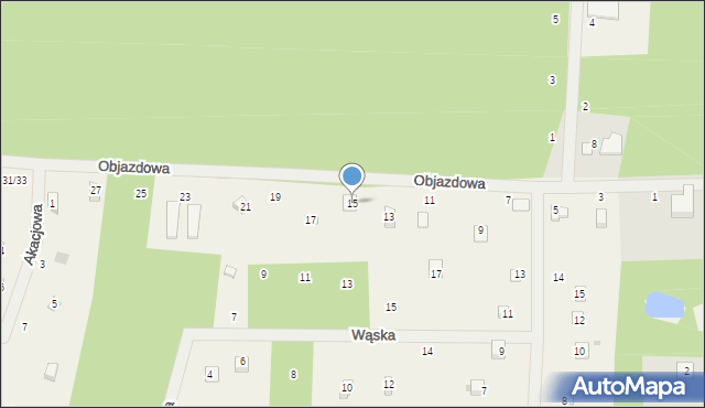 Władysławów, Objazdowa, 15, mapa Władysławów