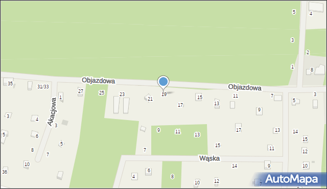 Władysławów, Objazdowa, 19, mapa Władysławów