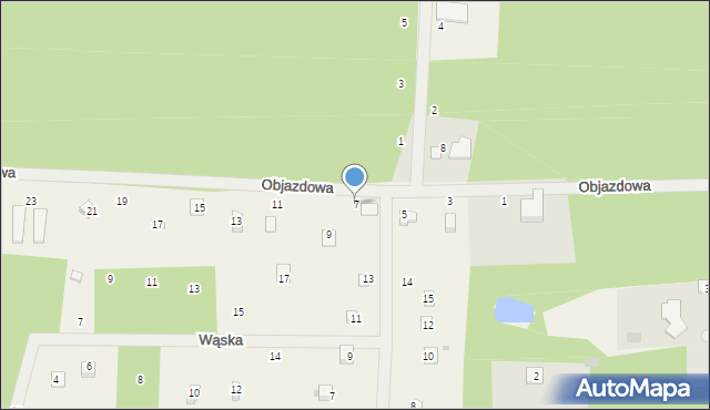 Władysławów, Objazdowa, 7, mapa Władysławów