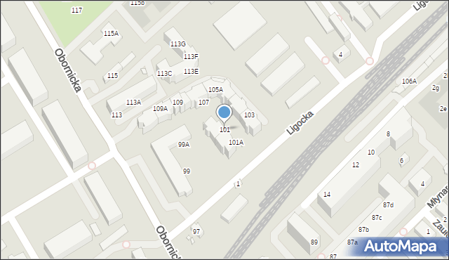 Wrocław, Obornicka, 101, mapa Wrocławia