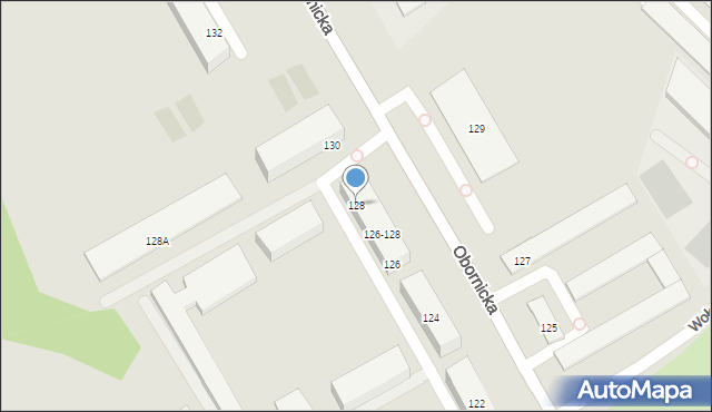 Wrocław, Obornicka, 128, mapa Wrocławia