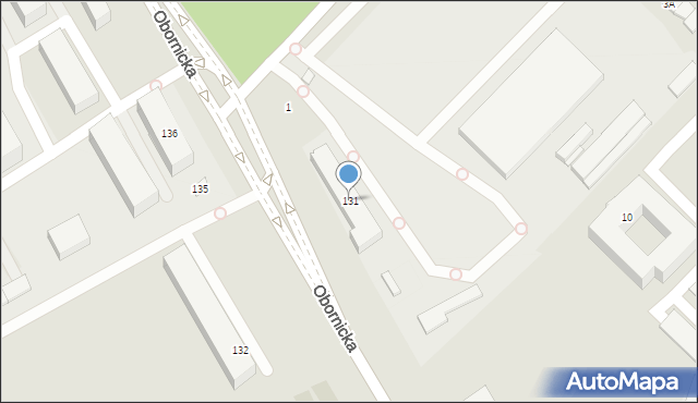 Wrocław, Obornicka, 131, mapa Wrocławia