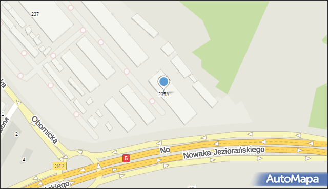 Wrocław, Obornicka, 235A, mapa Wrocławia