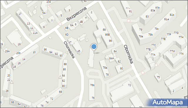 Wrocław, Obornicka, 76f, mapa Wrocławia