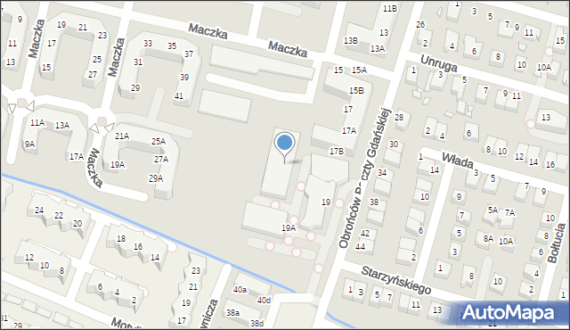 Wrocław, Obrońców Poczty Gdańskiej, 19b, mapa Wrocławia