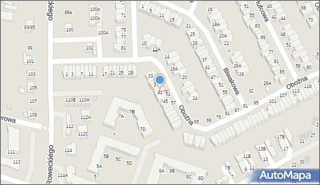 Wrocław, Oboźna, 41, mapa Wrocławia