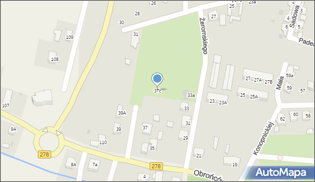 Wschowa, Obrońców Warszawy, 37c, mapa Wschowa