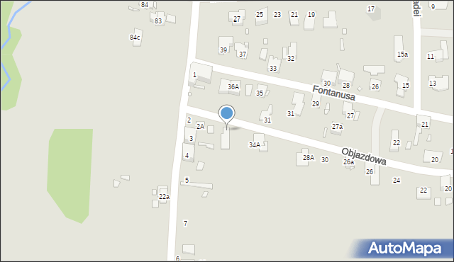 Zabrze, Objazdowa, 38, mapa Zabrza