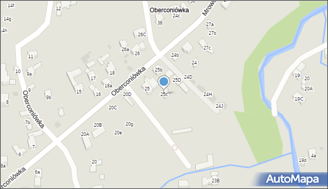 Zakopane, Oberconiówka, 25c, mapa Zakopanego