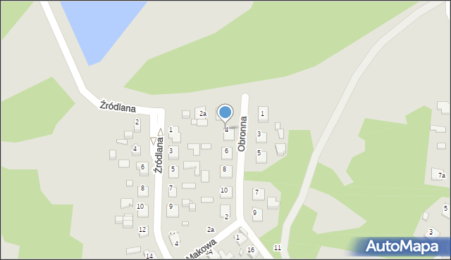 Zamość, Obronna, 4, mapa Zamościa