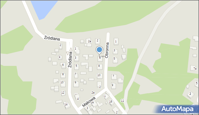 Zamość, Obronna, 6, mapa Zamościa