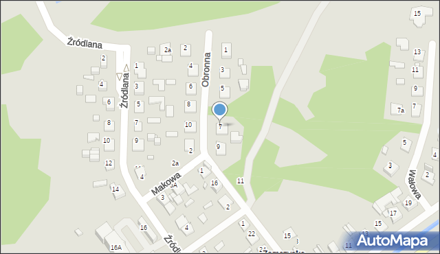 Zamość, Obronna, 7, mapa Zamościa