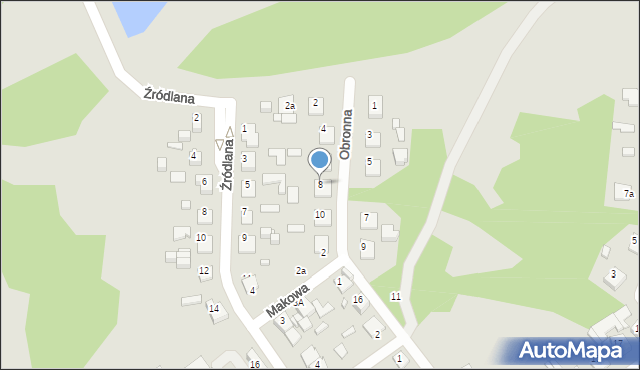 Zamość, Obronna, 8, mapa Zamościa