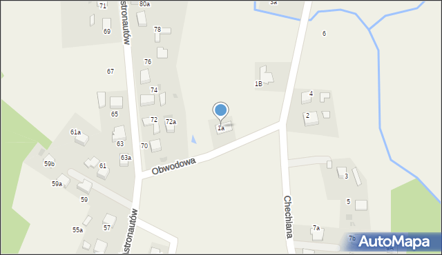 Żarki, Obwodowa, 1a, mapa Żarki