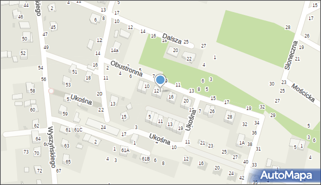 Zbylitowska Góra, Obustronna, 14, mapa Zbylitowska Góra