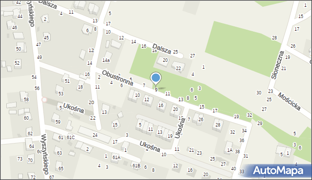 Zbylitowska Góra, Obustronna, 9, mapa Zbylitowska Góra