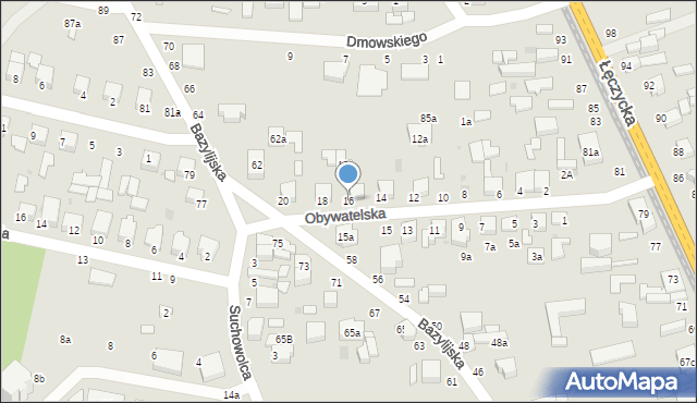 Zgierz, Obywatelska, 16, mapa Zgierz