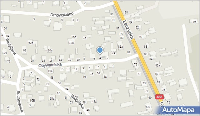 Zgierz, Obywatelska, 4, mapa Zgierz