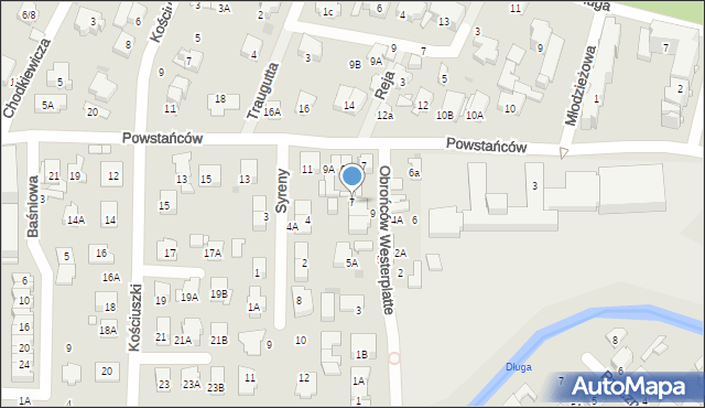 Zielonka, Obrońców Westerplatte, 7, mapa Zielonka