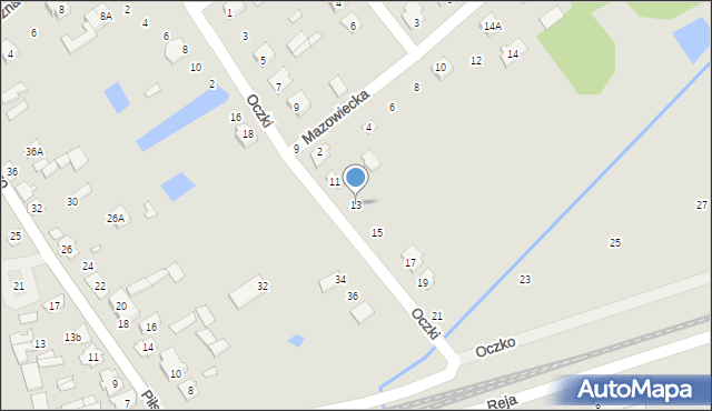 Cegłów, Oczko Wojciecha, 13, mapa Cegłów