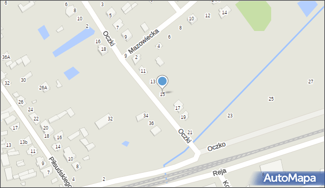 Cegłów, Oczko Wojciecha, 15, mapa Cegłów