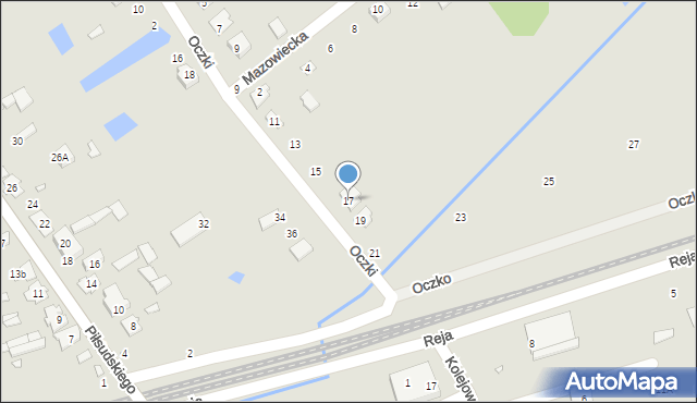 Cegłów, Oczko Wojciecha, 17, mapa Cegłów