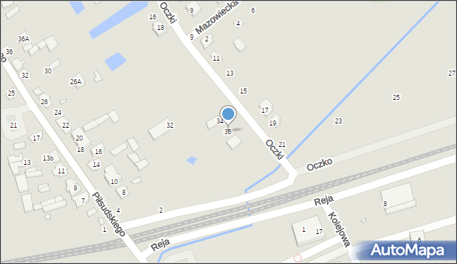 Cegłów, Oczko Wojciecha, 36, mapa Cegłów