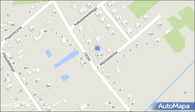 Cegłów, Oczko Wojciecha, 9, mapa Cegłów
