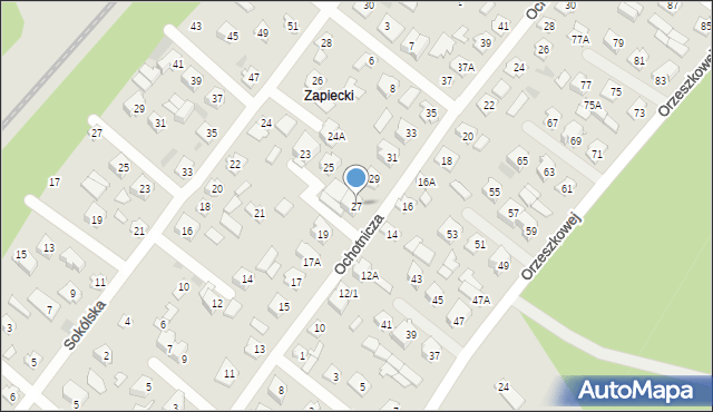 Czarna Białostocka, Ochotnicza, 27, mapa Czarna Białostocka