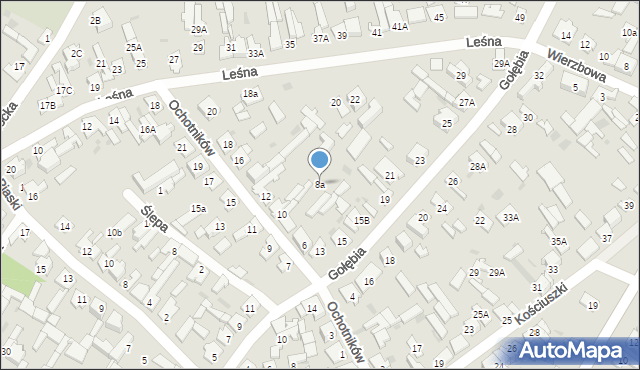 Karczew, Ochotników, 8a, mapa Karczew