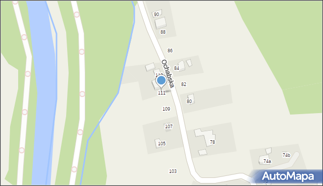 Kiczyce, Ochabska, 111, mapa Kiczyce