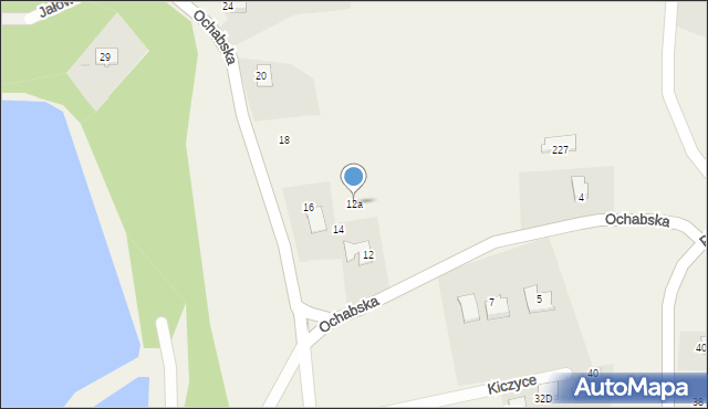 Kiczyce, Ochabska, 12a, mapa Kiczyce