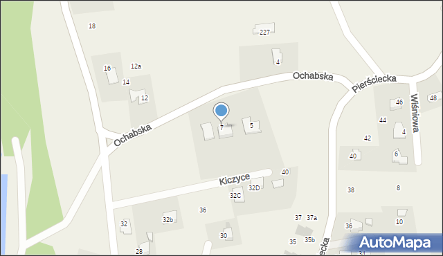 Kiczyce, Ochabska, 7, mapa Kiczyce