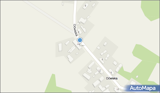 Kluki, Oćwieka, 11/2, mapa Kluki