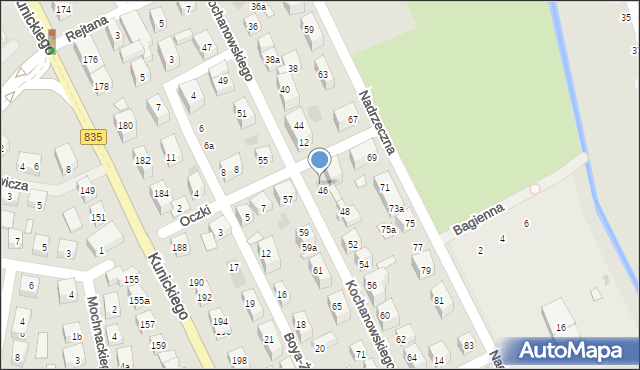 Lublin, Oczki Wojciecha, 11, mapa Lublina