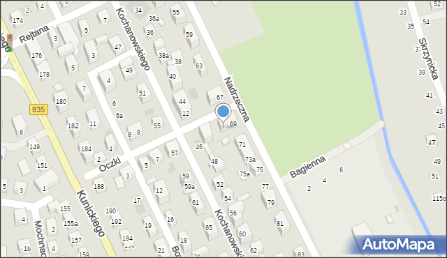 Lublin, Oczki Wojciecha, 15, mapa Lublina