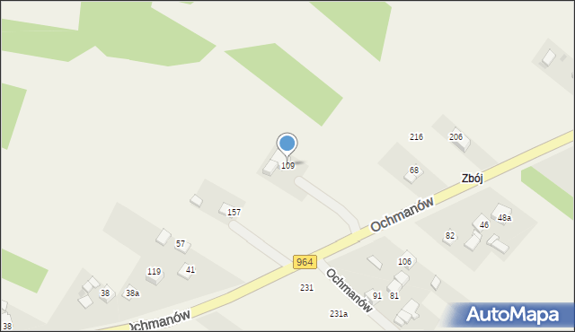 Ochmanów, Ochmanów, 109, mapa Ochmanów