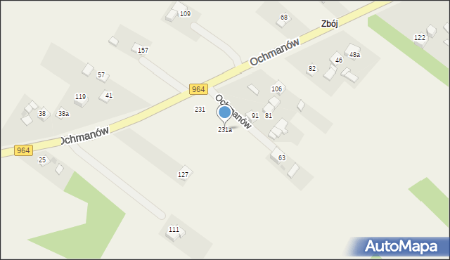 Ochmanów, Ochmanów, 231a, mapa Ochmanów