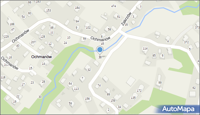 Ochmanów, Ochmanów, 36, mapa Ochmanów
