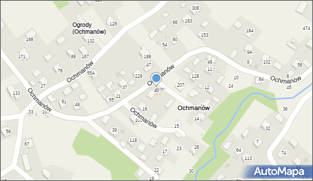 Ochmanów, Ochmanów, 40, mapa Ochmanów