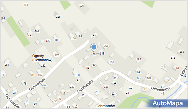 Ochmanów, Ochmanów, 66, mapa Ochmanów