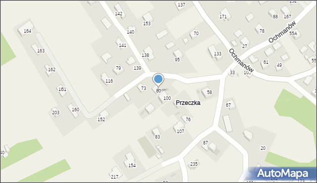 Ochmanów, Ochmanów, 80, mapa Ochmanów