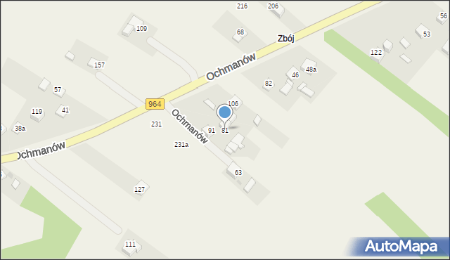 Ochmanów, Ochmanów, 81, mapa Ochmanów