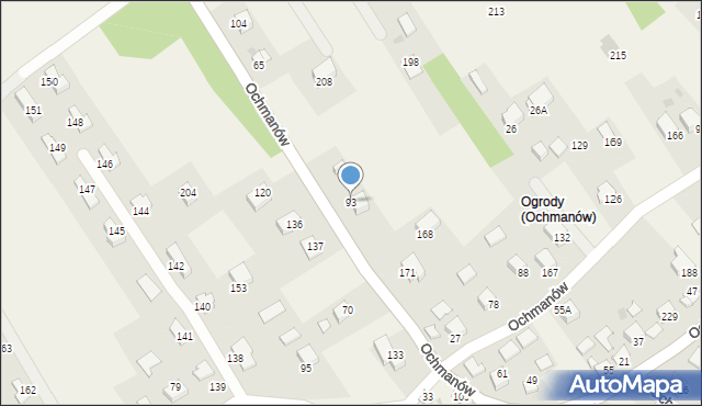 Ochmanów, Ochmanów, 93, mapa Ochmanów