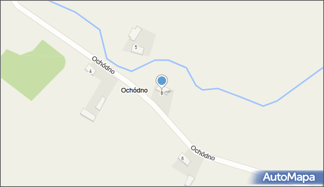 Ochódno, Ochódno, 9, mapa Ochódno