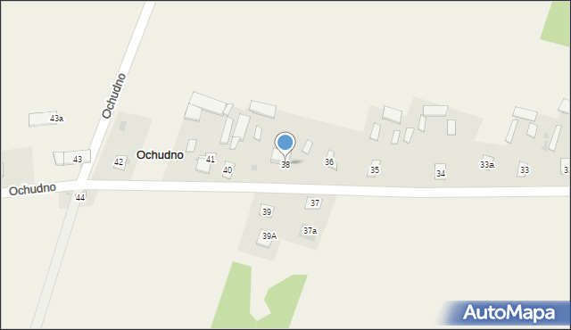 Ochudno, Ochudno, 38, mapa Ochudno