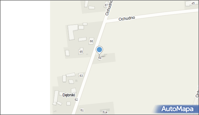 Ochudno, Ochudno, 64, mapa Ochudno