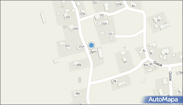 Ocice, Ocice, 100, mapa Ocice