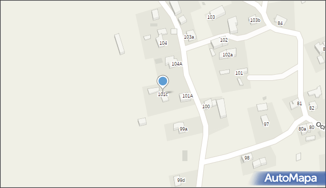 Ocice, Ocice, 101c, mapa Ocice