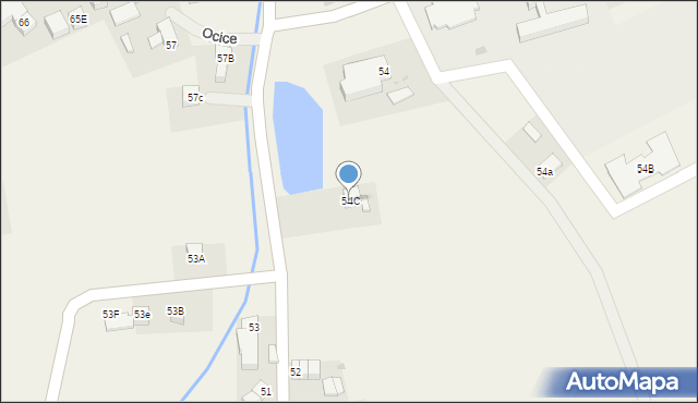 Ocice, Ocice, 54C, mapa Ocice